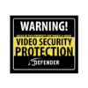 Defender Indoor Video Security System Warning Sign w/Stickers