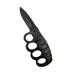 Spring Assisted Knuckle Knife, ElitEdge 5", Black