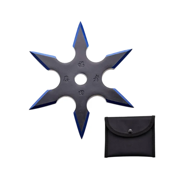 6 Points Throwing Star, Pouch, ElitEdge 4-Inch