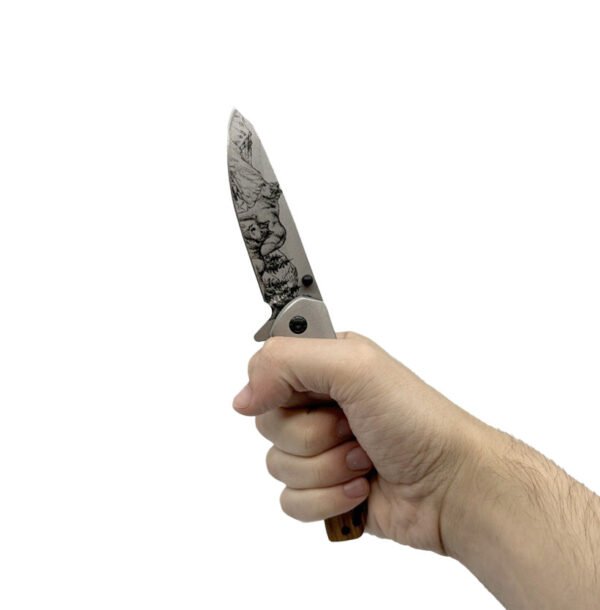 3.5" Spring Assisted Knife Drop Point Blade - view 3