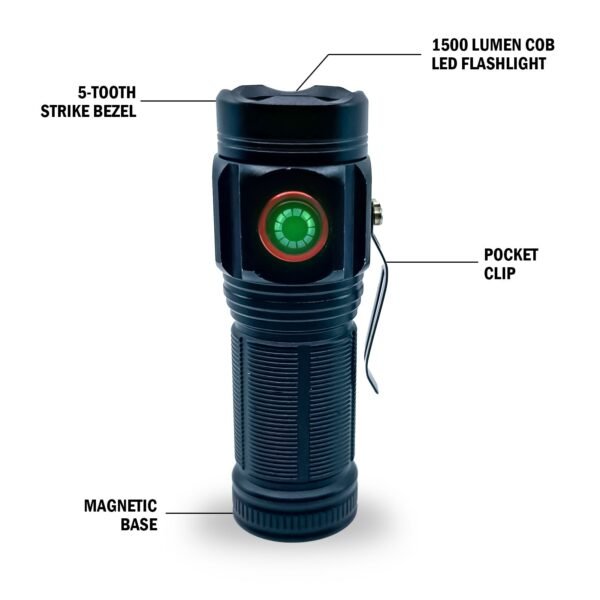 Tactical 1,500-Lumen Rechargeable Flashlight - view 6
