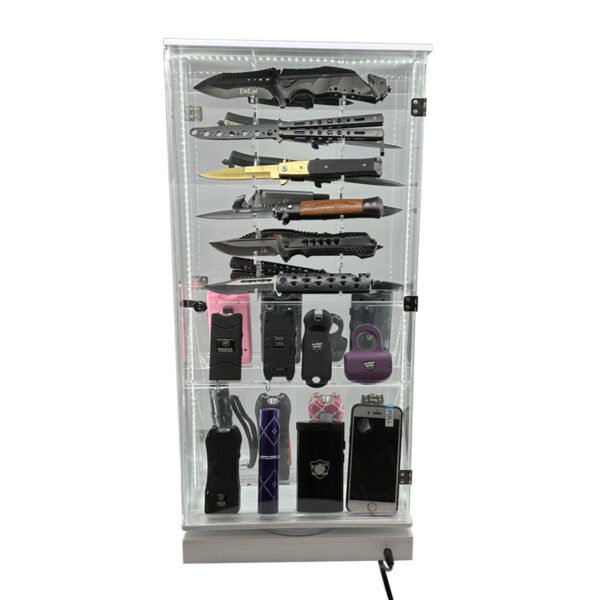 Streetwise 2 Sided Rotating LED Display with 12 Standard Knives and 16 Stun Guns - view 3