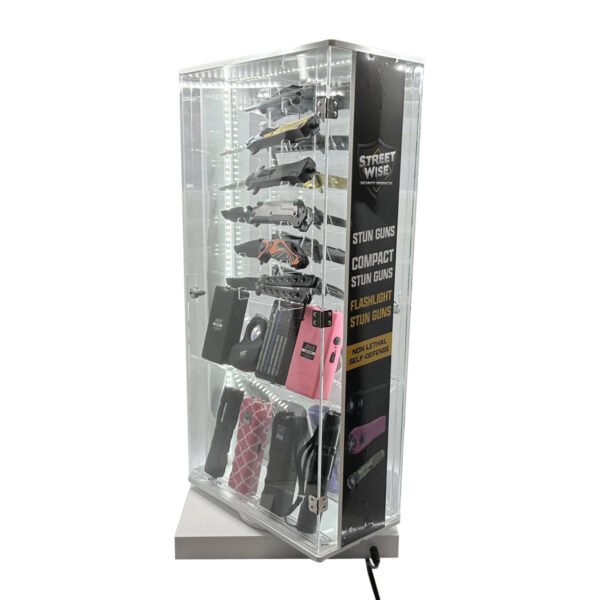 Streetwise 2 Sided Rotating LED Display with 12 Standard Knives and 16 Stun Guns - view 2
