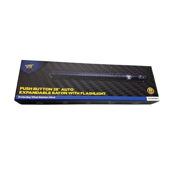 Streetwise Push Button Auto Expandable Baton with Flashlight - view 3