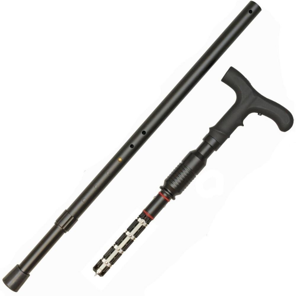 ZAP_Covert_Rechargeable_LED_Stun_Gun_Walking_Cane_1M_cover_off2.jpg ZAP Covert Cane Disguised Stun Gun Walking Cane with Flashlight - view 4
