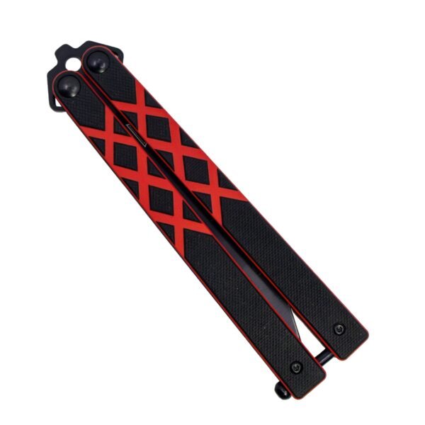 9" Ball Bearing G10 Butterfly Knife with Tanto Blade - view 4