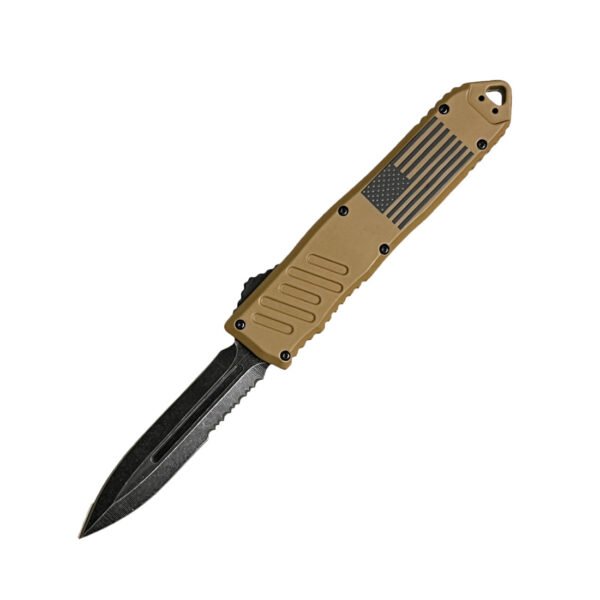 5.5" Automatic OTF Knife w/ Half Serrated Dagger Blade - view 7
