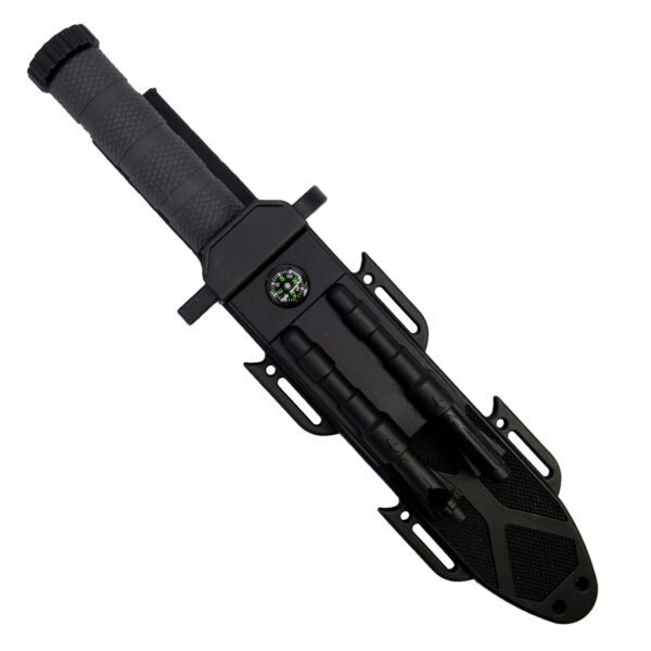 12.5" Fixed Blade Survival Knife with Sheath, Fire Starter, & Sharpening Rod - view 2